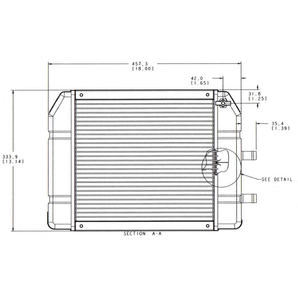 2D Drawing of Sprinter Van generator radiator