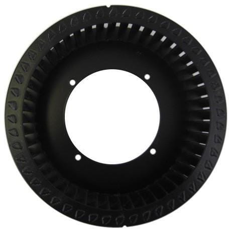 Top view of blower fan for pulley kit